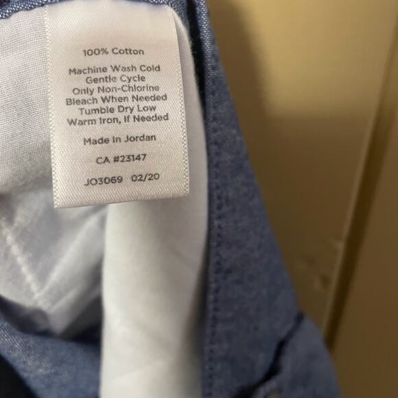 Talbots Chambray Denim Weekend Chino Ankle Length Size 14 Petite - Picture 2 of 3